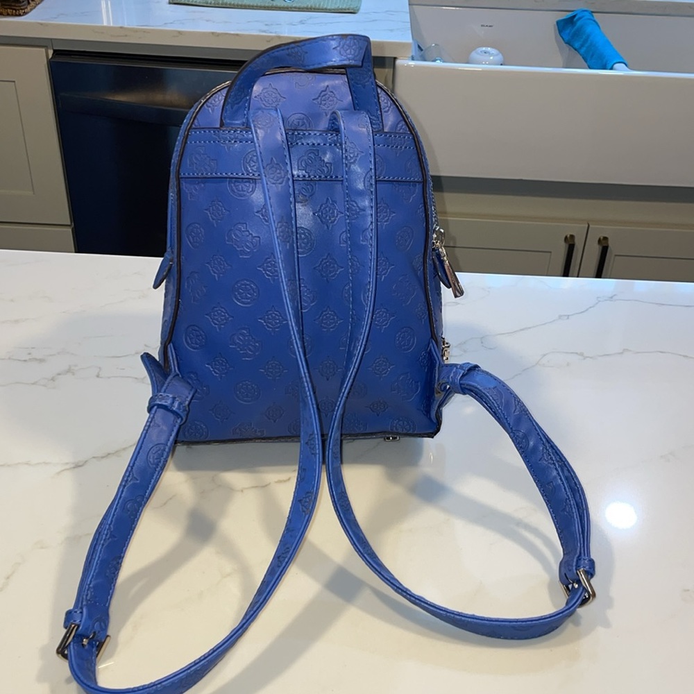 Guess Blue Backpack. Multiple Outside Zippered Po… - image 2